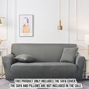 1-Seater Grey Sofa Cover Stretch Couch Protector Polyester Slipcover Home Decor