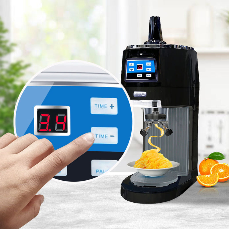 2X Black Electric Ice Shaver 300W Crusher Machine 70kgs/h Smoothies Drinks