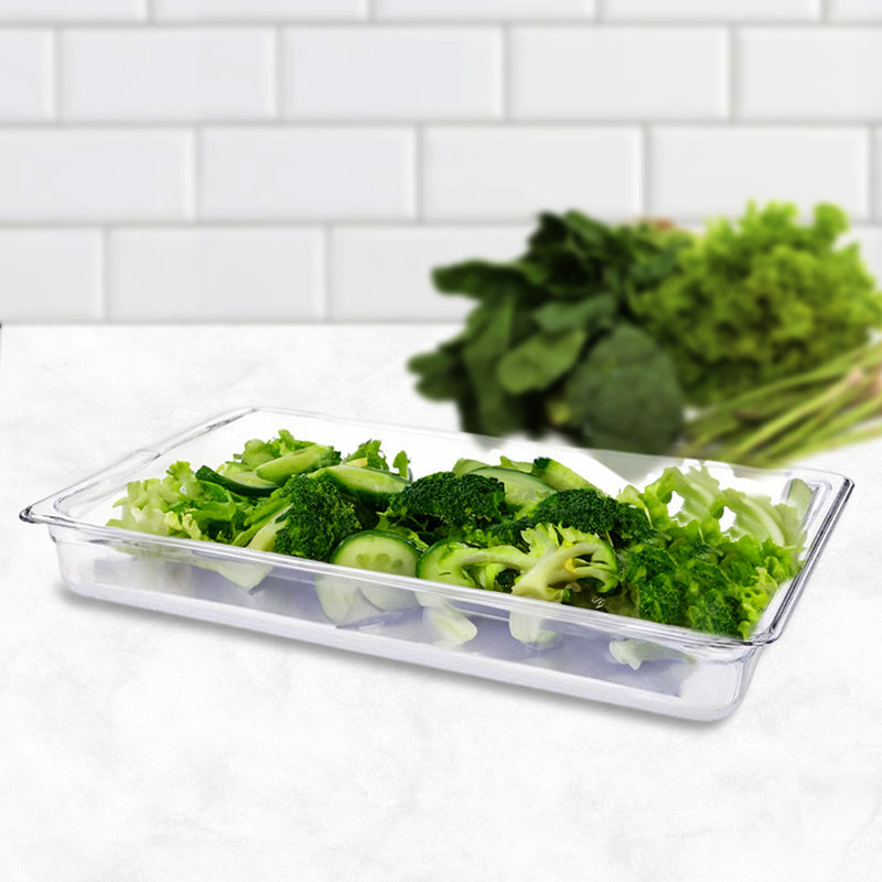 100mm 1/1 Gastronorm Pan Polycarbonate Clear 53x32.5cm Bundle of 6