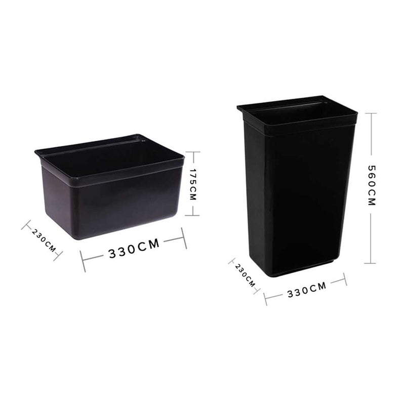 2X Pvc Waste Bins Large 330x230x560mm Small 330x230x175mm Flat Pack