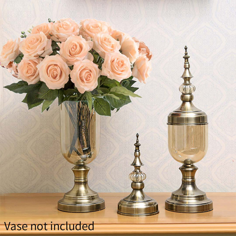 20pcs Artificial Real Touch Silk Rose Bouquet 6.5Cm X 52Cm Champion Table Decor
