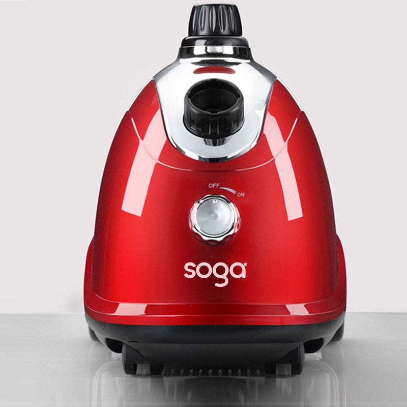 Garment Steamer Portable Steam Iron 1800W 1.8L Water Tank Red Fabric Cleaner