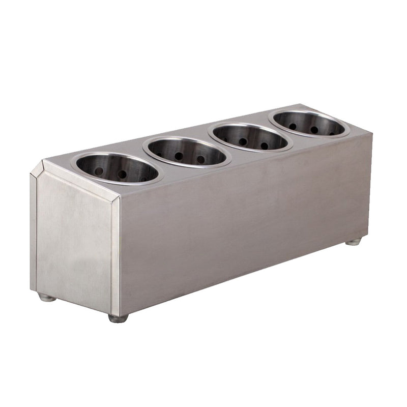 Stainless Steel Conical Utensils Holder 4 Holes Commercial Rust Resistant