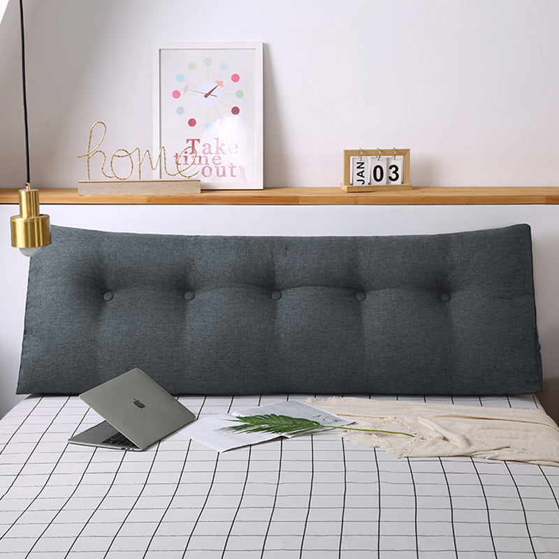 Triangular Wedge Headboard Pillow 100cm Dark Grey Bedside Backrest Cushion