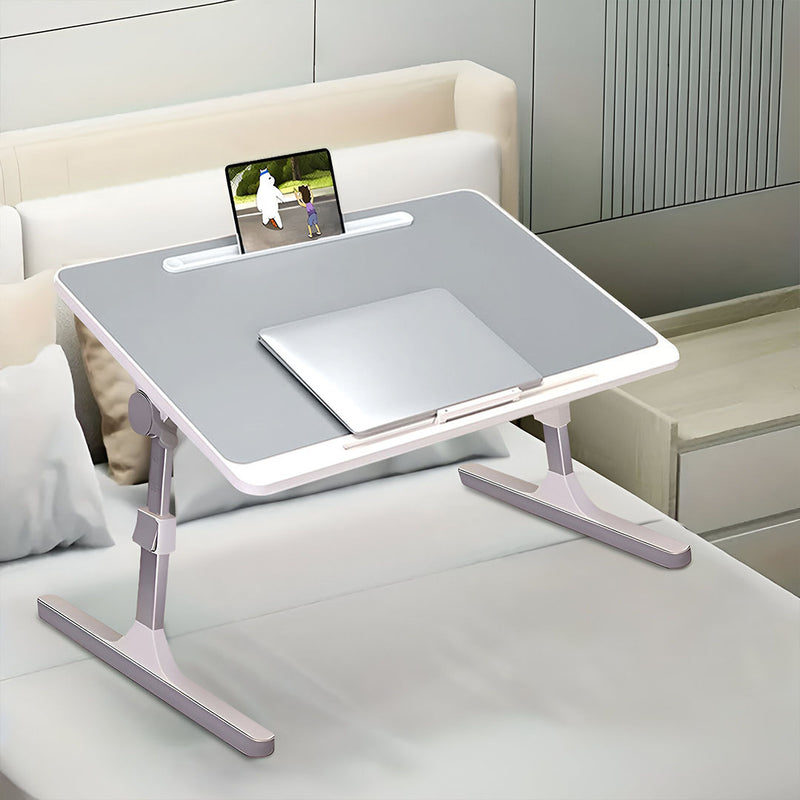 60X40cm Light Grey Portable Foldable Laptop Bed Table Adjustable Height