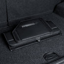 Leather Car Trunk Organizer Collapsible Foldable Storage Box With Lock Black Medium