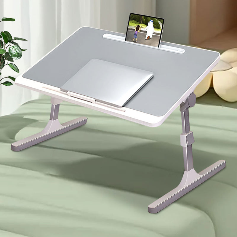 60X40cm Light Grey Portable Foldable Laptop Bed Table Adjustable Height