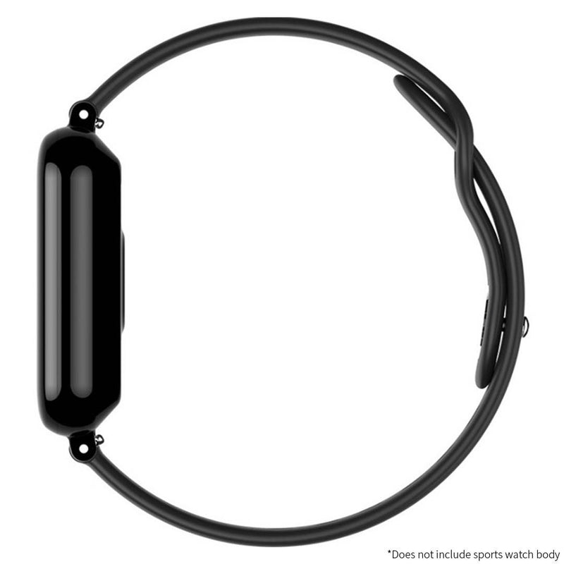 For Model B57C Silicone Replacement Watch Band Black Thickened Soft Waterproof