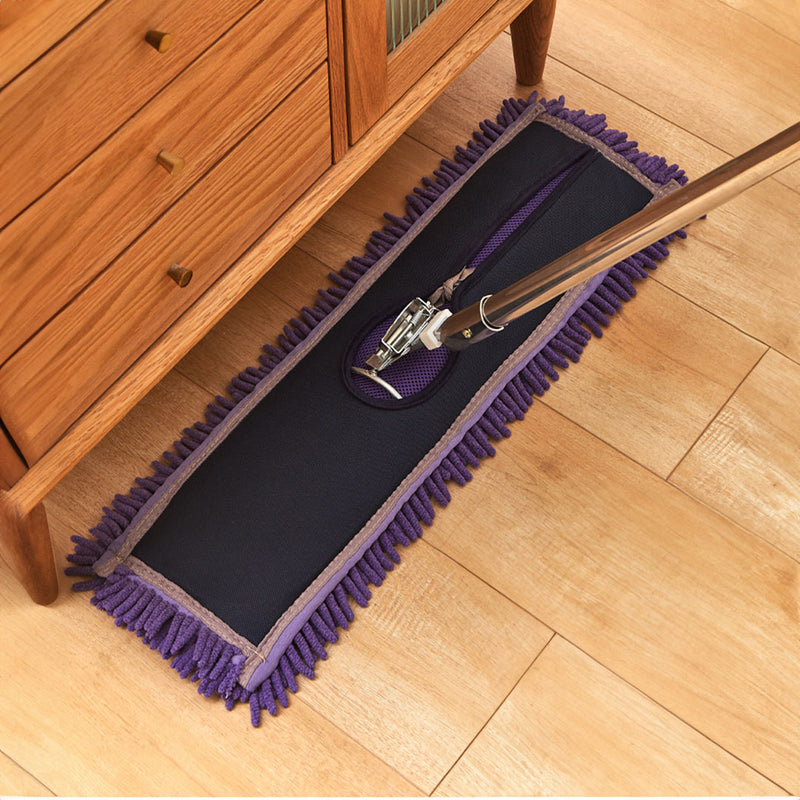 3X Microfiber Flat Mop Cloth Covers 90x22cm Purple Stainless Steel Pvc