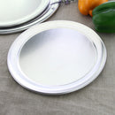 12 Inch Round Aluminum Steel Pizza Tray Baking Plate Pan Silver Dishwasher Safe