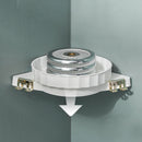 White Wall-Mounted Rotating Bathroom Shelf Plastic 360 Degree Corner Organizer