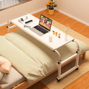 White Cross Bed Movable Desk Adjustable Height 65-95cm Length 140-230cm