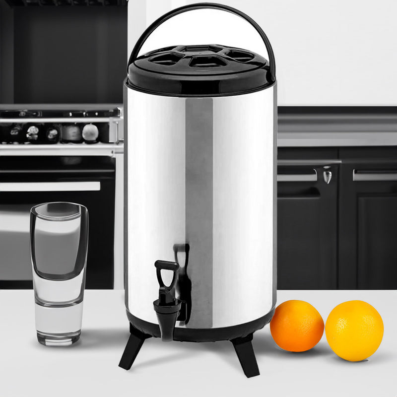 14L Portable Insulated Stainless Steel Beverage Dispenser For Hot Cold Drinks