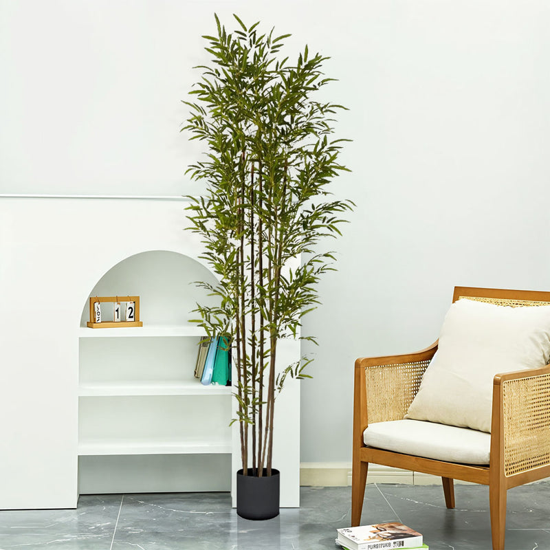 210cm Artificial Bamboo Plant Indoor 7 Branches Realistic Polyethylene Plastic