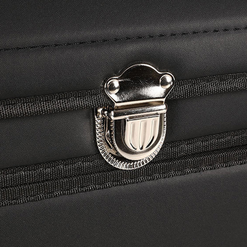 2X 60cm Leather Car Boot Organizer Box Collapsible Lockable Black
