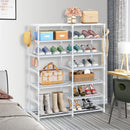 12-Shelf Tier Shoe Storage Caddy Rack Organizer Sprayed Iron White 87x30x140cm
