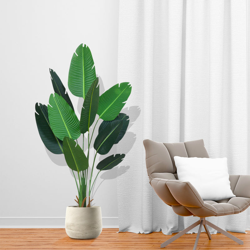 2X 180cm Potted Artificial Banana Plant Polyurethane Woven Seagrass Basket Green