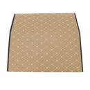 2X Medium Leather Car Trunk Organizer Foldable Portable Beige Gold Stitch