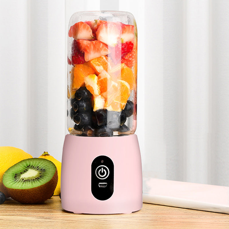 Portable Mini USB Rechargeable Glass Juicer Blender Food Grade Pink 8cmX20cm