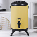 10L Stainless Steel Insulated Beverage Dispenser with Faucet Yellow