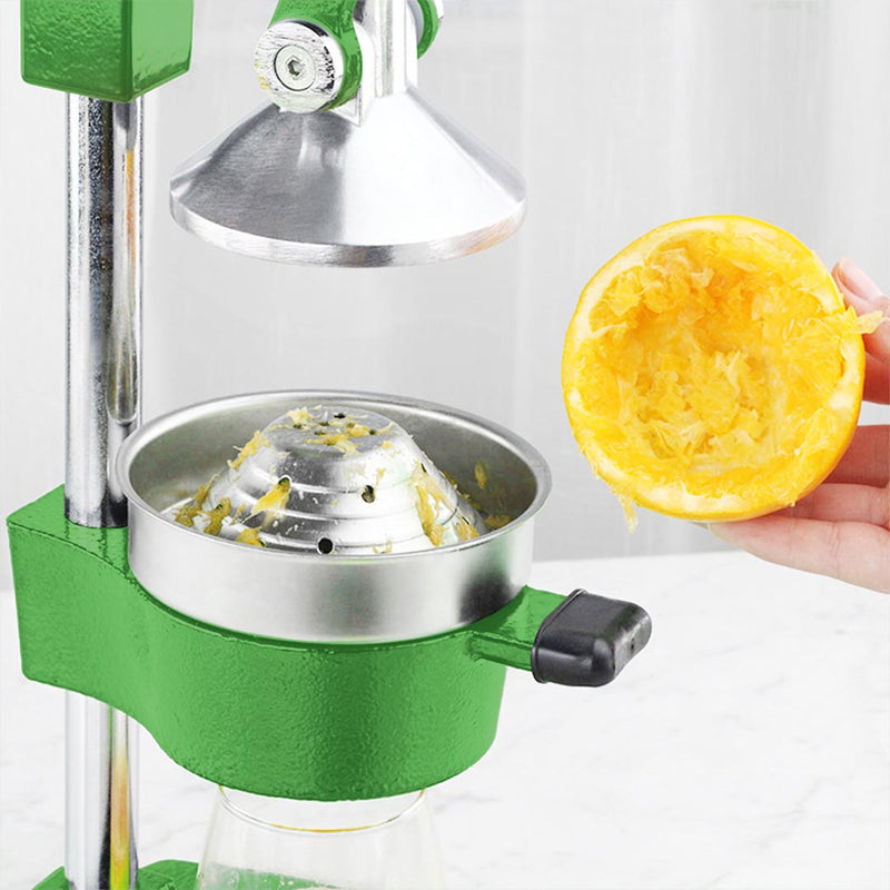 Commercial Cast Iron Hand Press Citrus Juicer 304 Stainless Steel Cone Green