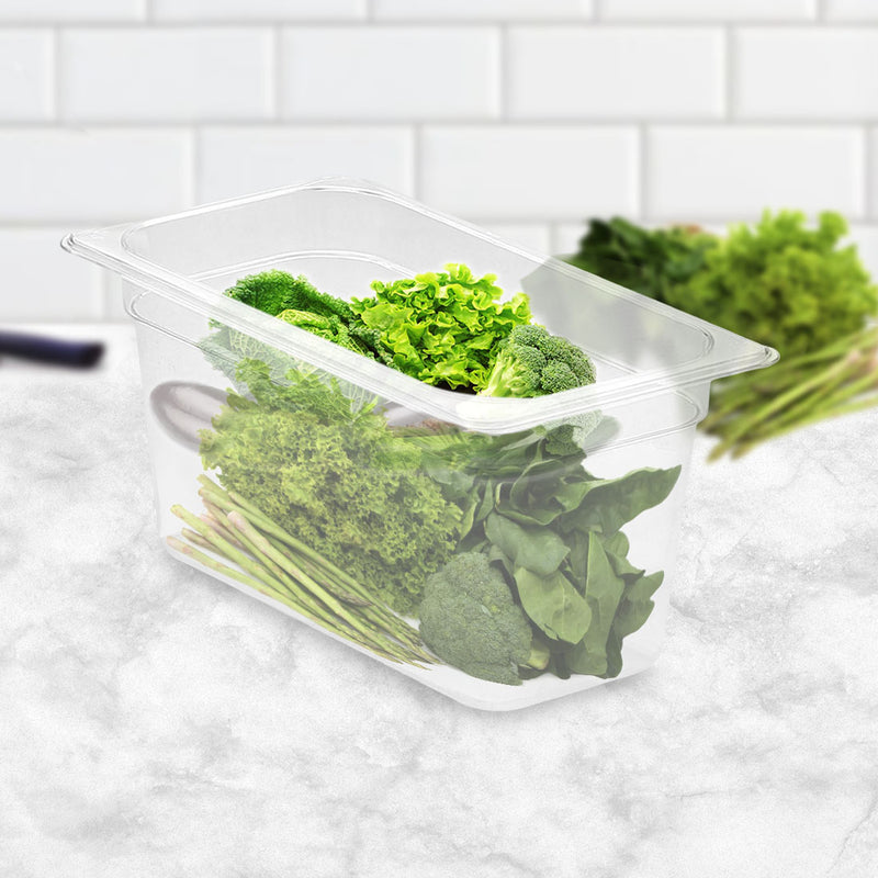 Gastronorm Pan 1/3 150mm Polycarbonate Clear 32.5x17.5x15cm Bundle of 6