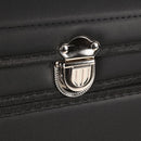 60cm Leather Car Boot Organizer Black Collapsible Foldable Storage Box with Lock