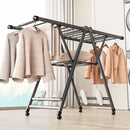 1.4m Portable Aluminum Clothes Drying Rack Foldable Space-Saving Laundry Holder