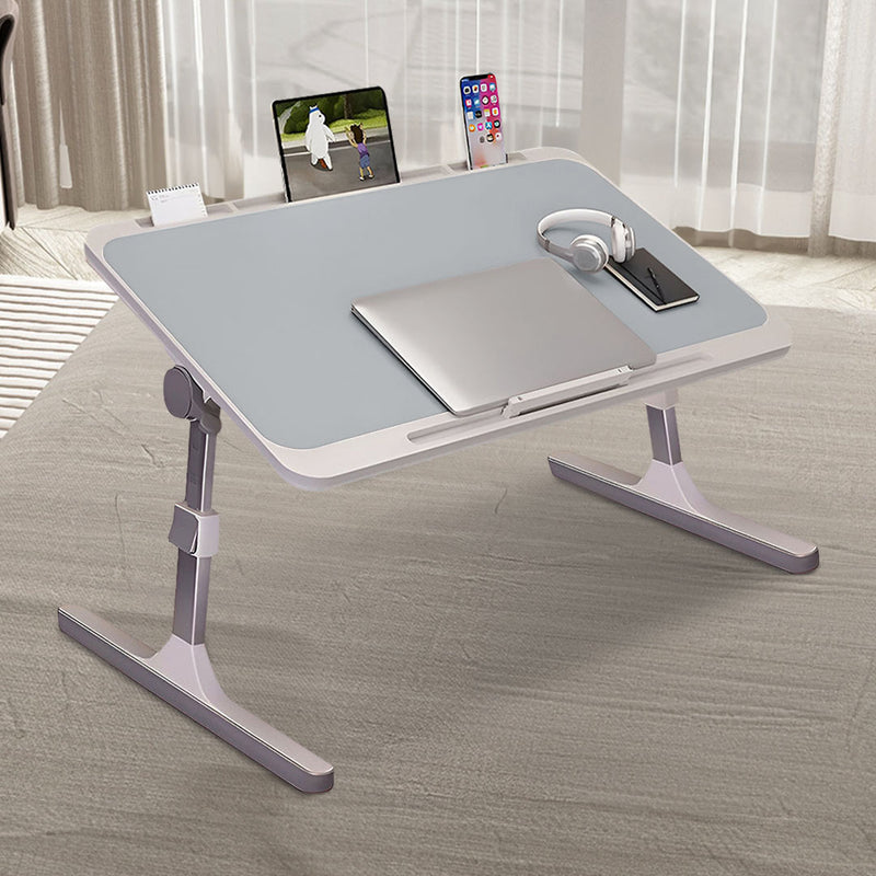 2X Portable Foldable Grey Small Laptop Bed Table Adjustable Height 70X45cm