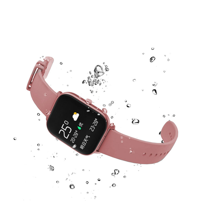 Waterproof Fitness Smart Watch 1.4 Inch Screen Heart Rate Monitor Pink P8