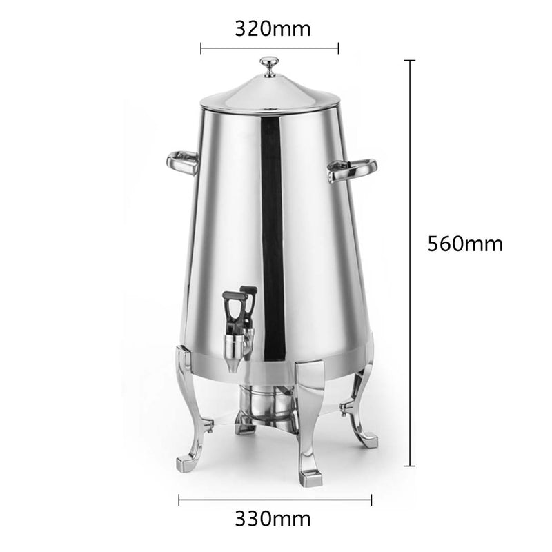 2X Stainless Steel 13L Food Safe Beverage Dispenser With Pump Removable Handle