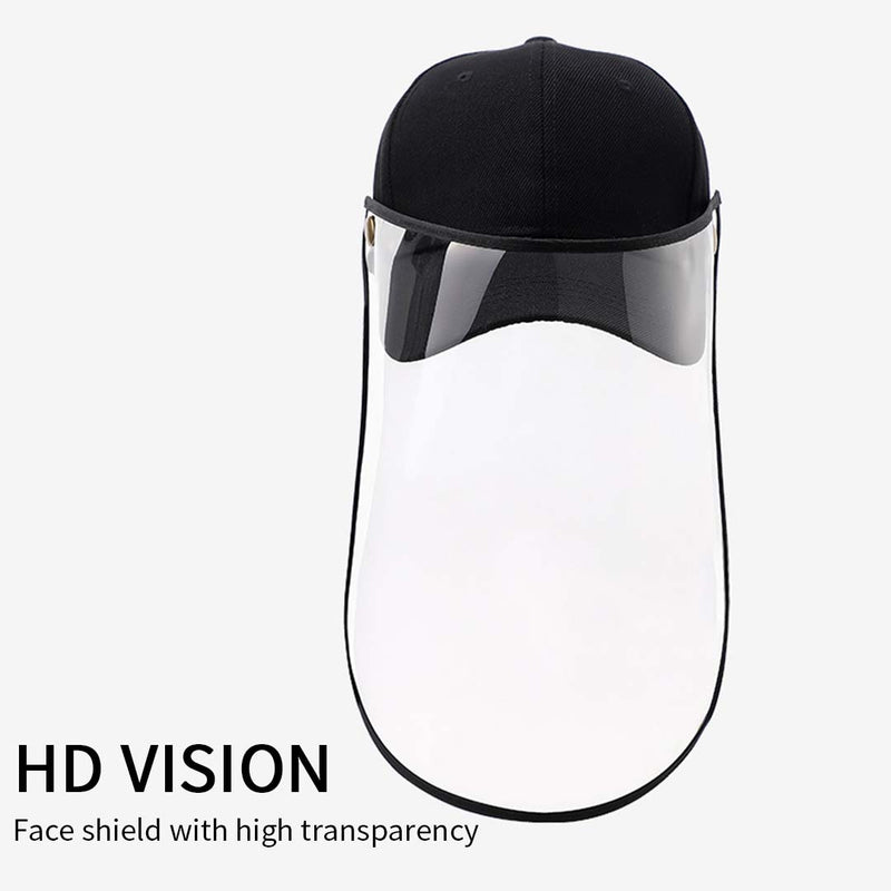 4X Adult Protective Hat Cotton Plastic Full Face Tpu Shield 27x41cm Black White