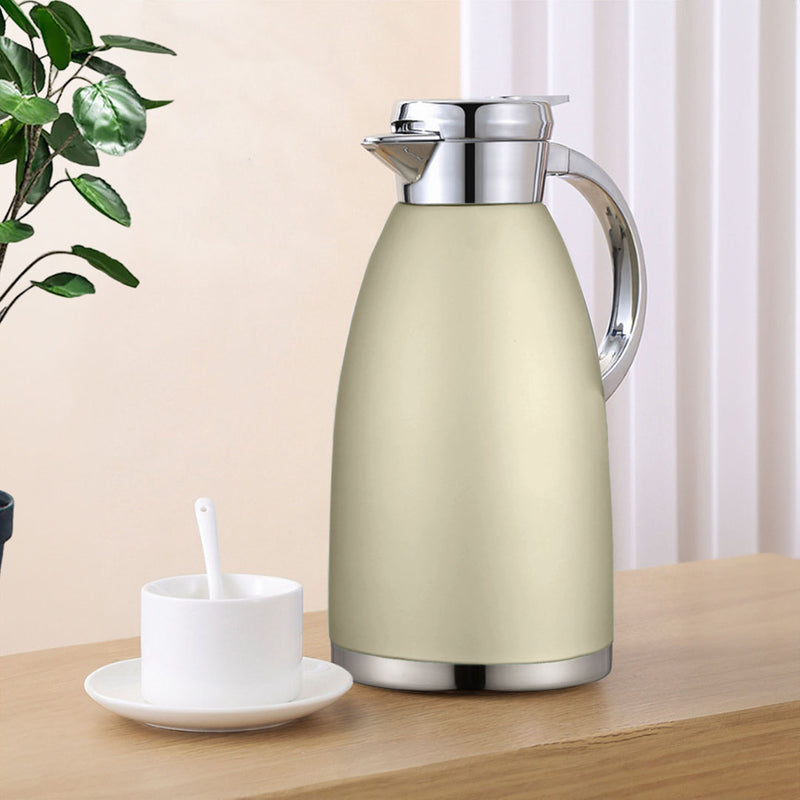 2.3L 3 Layer Vacuum Insulated Stainless Steel Flask Gold Wide Mouth Leak Proof