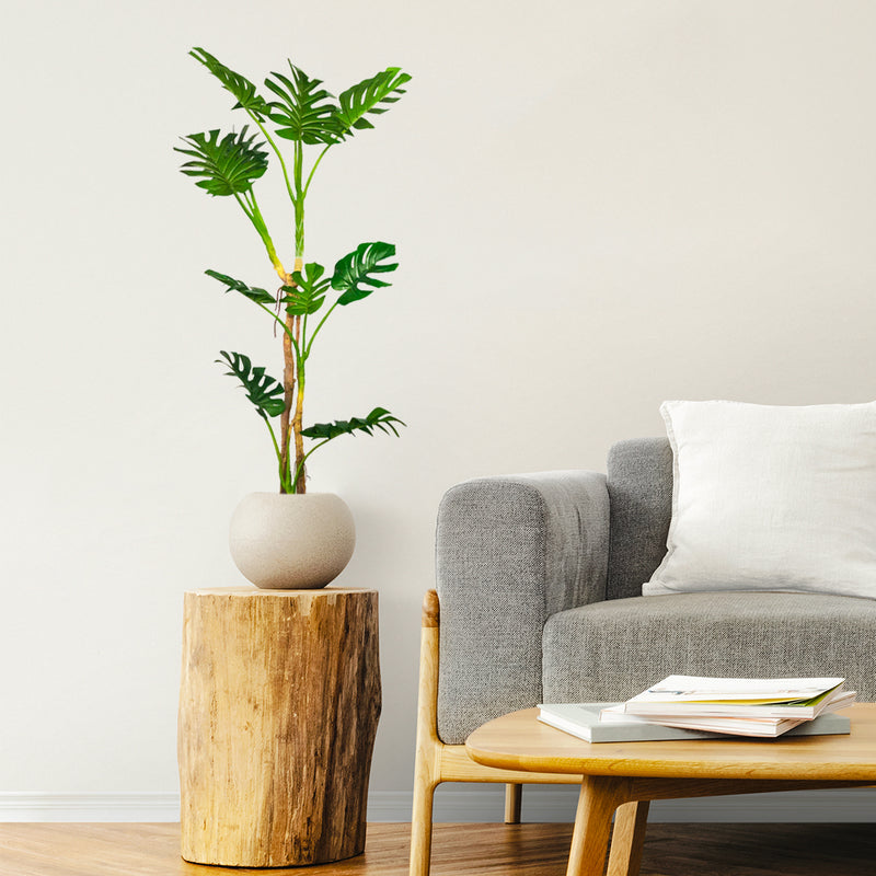 2X 175cm Potted Artificial Monstera Palm Realistic Touch UV Resistant Green