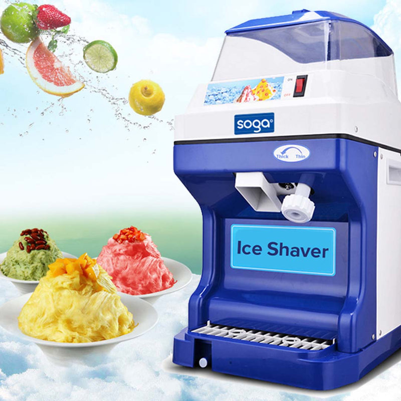 2X Commercial Ice Shaver Stainless Steel 300W 180Kg Hr 80Pc Hopper