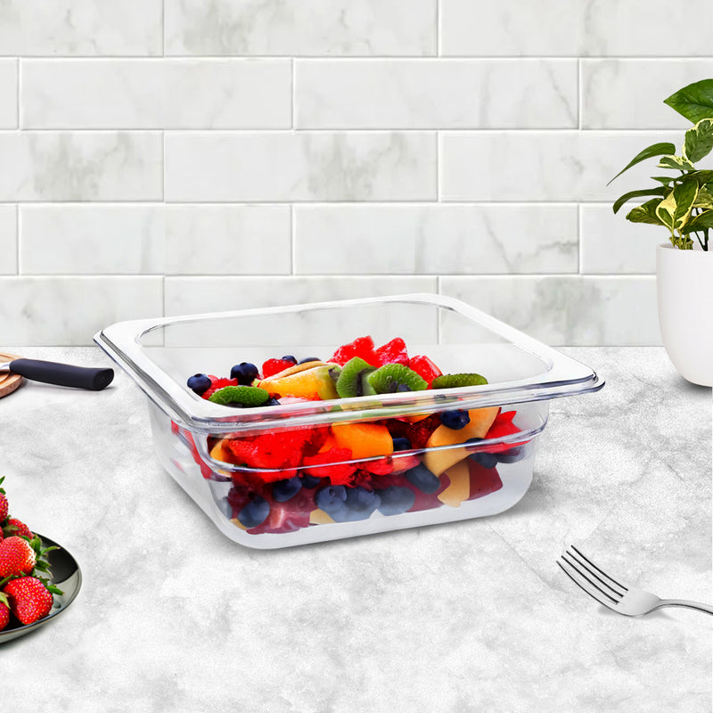 65mm Clear Polycarbonate Gastronorm Pan 1/6 Gn Food Tray 17.5x16x6.5cm