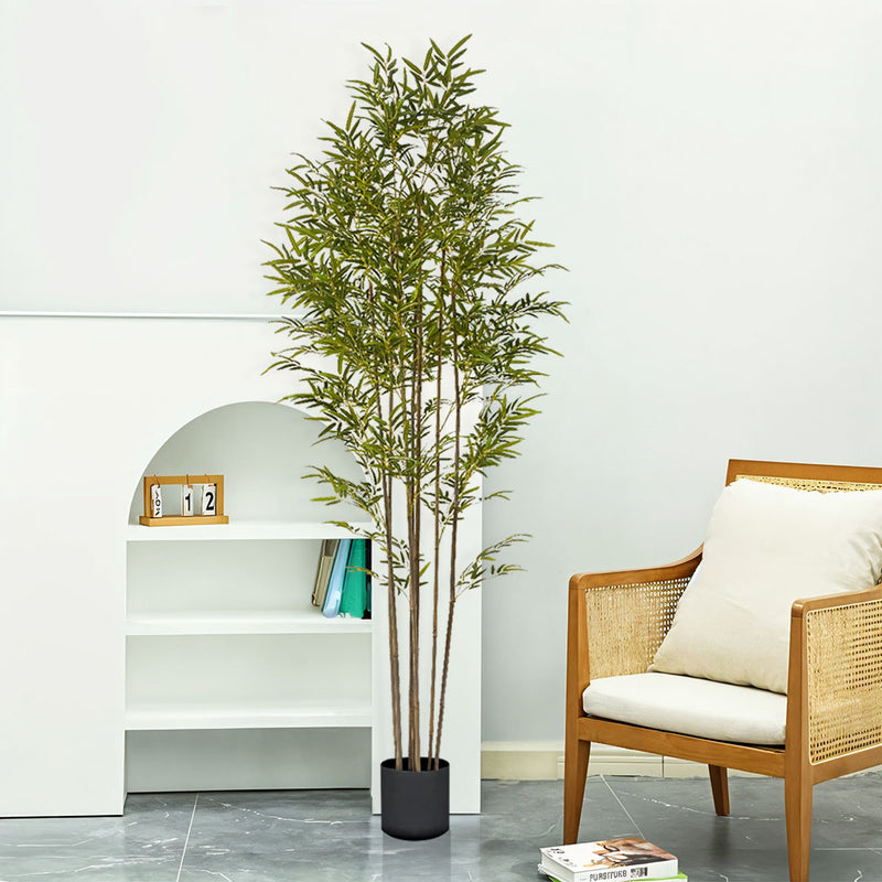 240cm Bamboo Artificial Plant 7 Branches Polyurethane Plastic Lifelike Green
