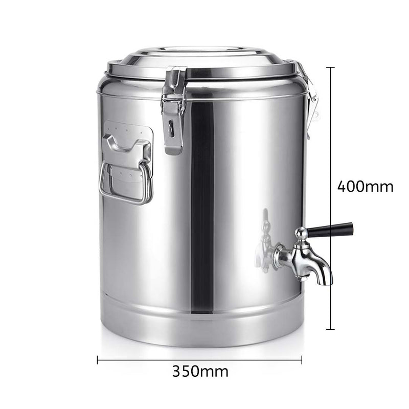 2X 30L Stainless Steel Insulated Beverage Dispenser With Tap Hot Cold
