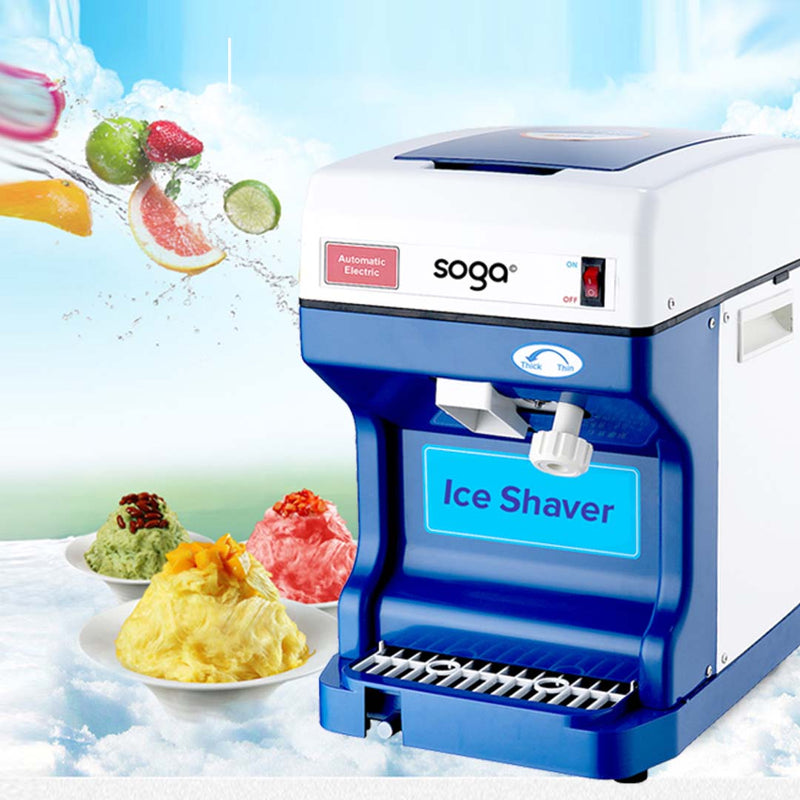2X Commercial Electric Stainless Steel Ice Shaver 120KG/h 250W 80 Pieces Hopper