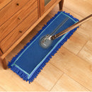 100cm Microfiber Flat Mop Set Stainless Steel Handle Dust Remover Blue Pads