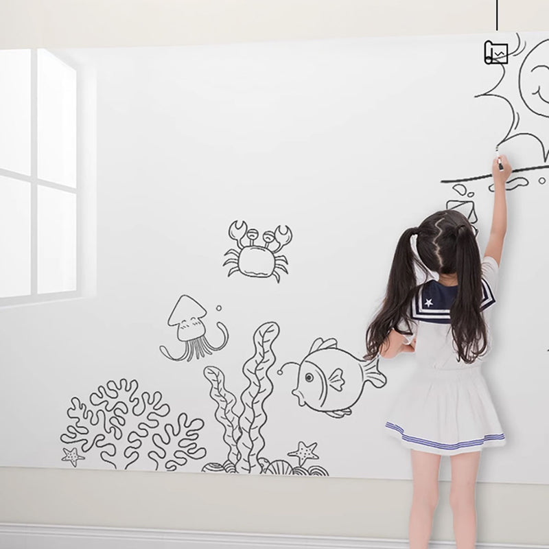 2X 120cm x 500cm Clear Dry Erase Adhesive Whiteboard Wall Sticker Transparent