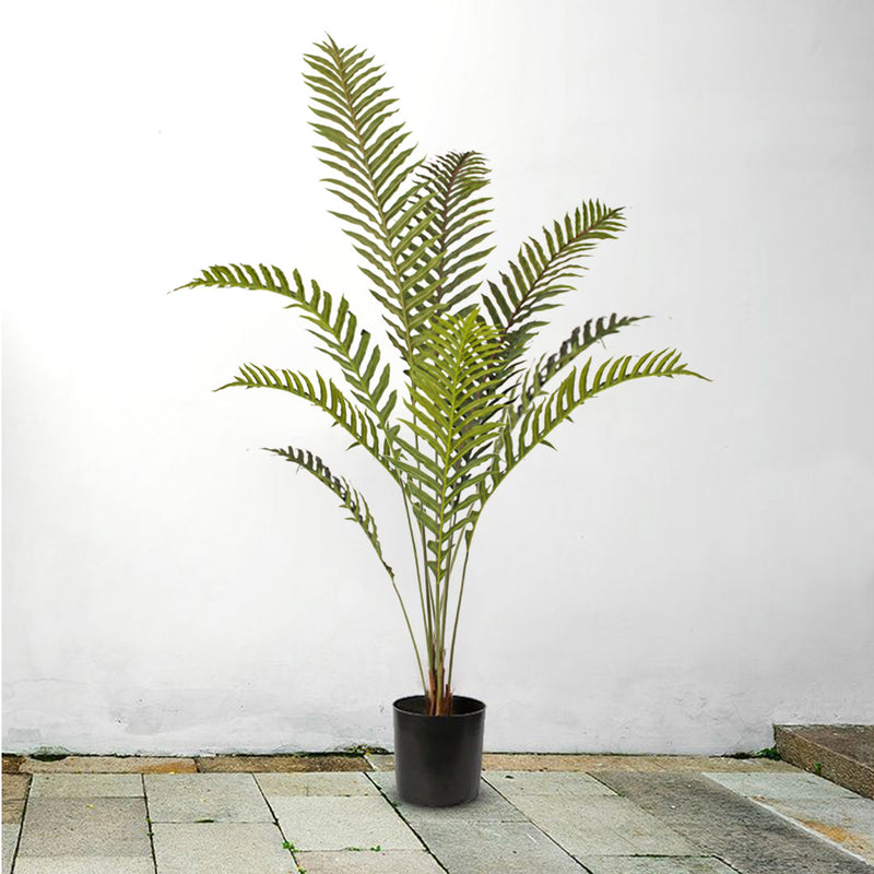 4X 160cm Artificial Areca Palm Trees Realistic Green Indoor With Black Pot
