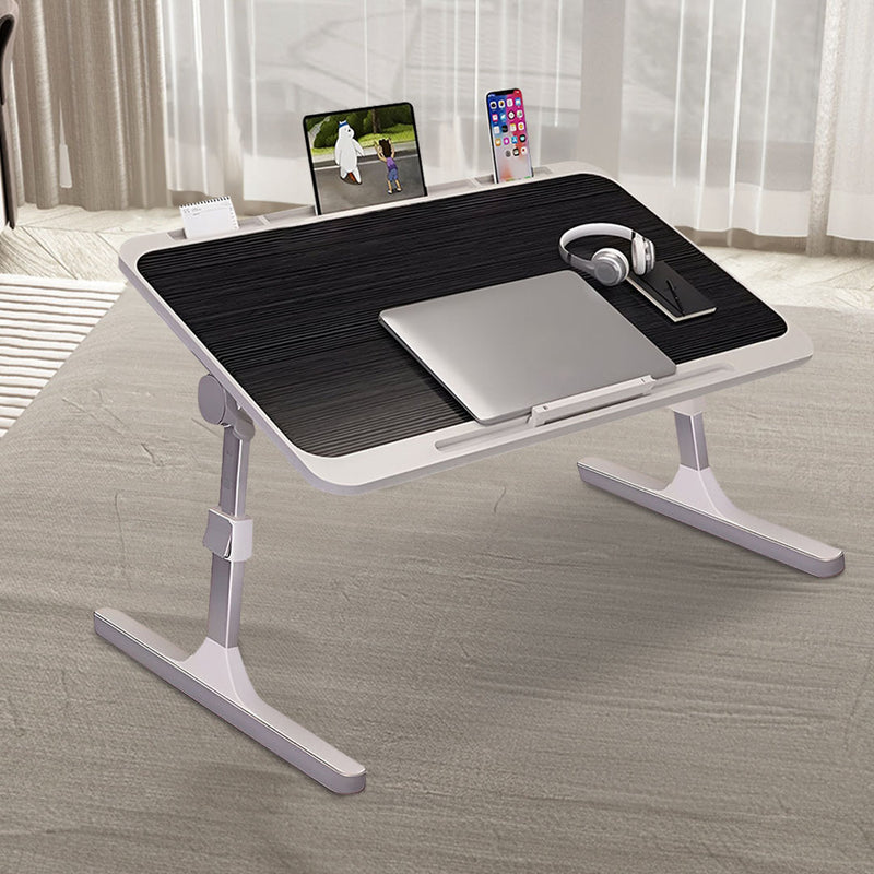 2X Adjustable Black Laptop Bed Table Portable Foldable Small 70X45cm