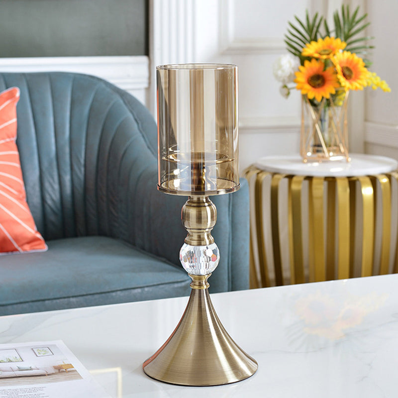 Glass Candle Holder 38cm Tall Home Wedding Decoration Indoor Outdoor Stand