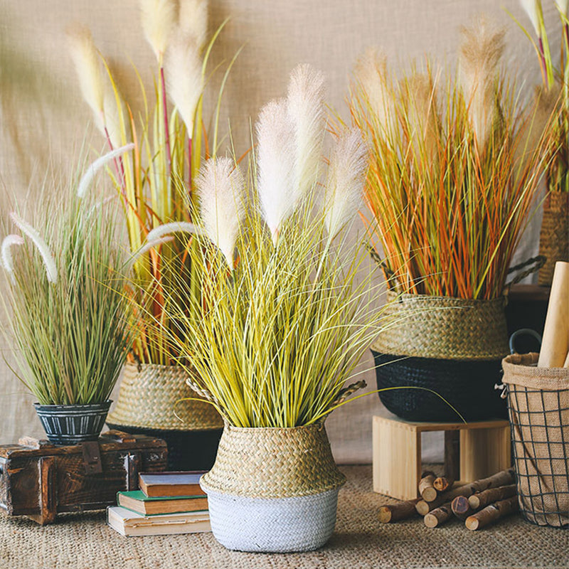 2X 137cm Artificial Reed Bulrush Grass Indoor Outdoor Fake Plant Decor Green