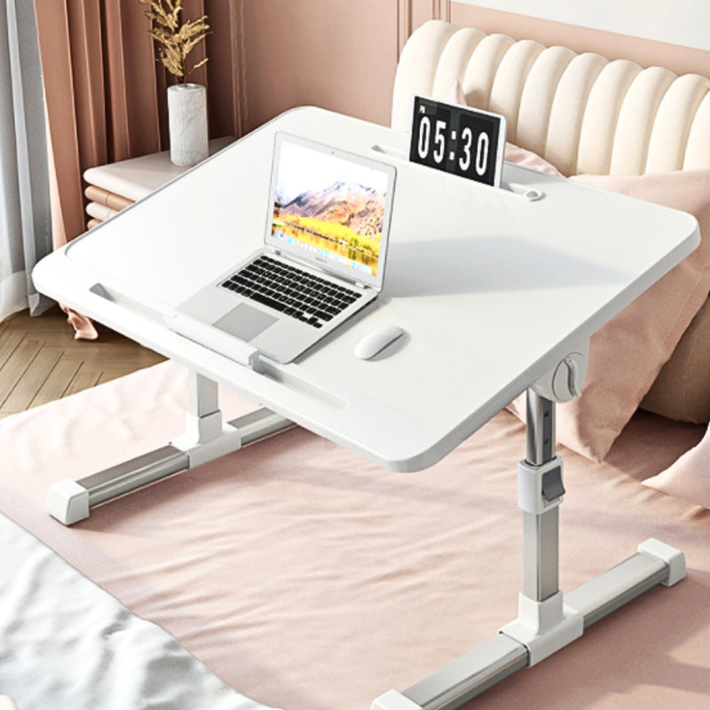 Portable Foldable Laptop Bed Table 60X40cm Adjustable Light Gray Tablet Slot