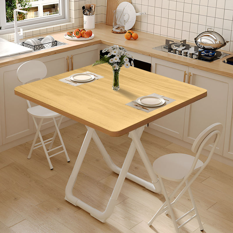 2X 80x80x72cm Wood Square Table White Legs Modern Durable Easy Clean