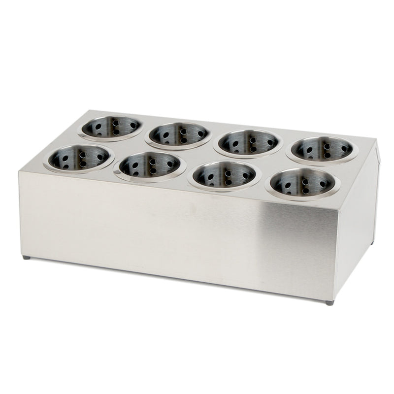 2X Cutlery Holder 18/10 Stainless Steel 8 Holes 505X305X200mm Commercial
