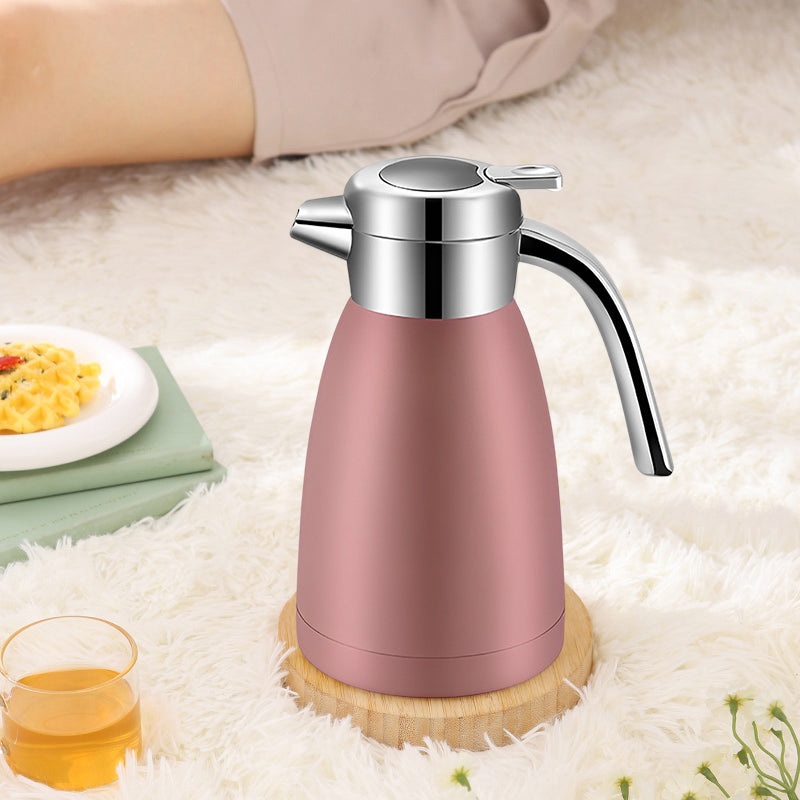 2.2L Stainless Steel Insulated Vacuum Flask Thermal Jug Pink