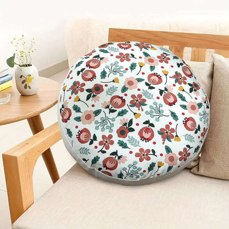45cm Polyester Cotton Pouf Cushion Velvet Feel Epp Particle Insert Multicolor